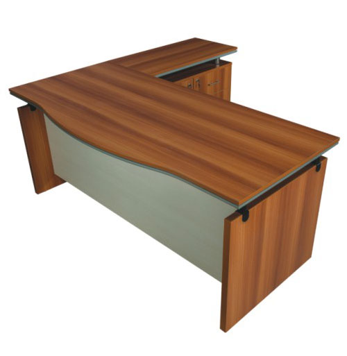 Manager Table with side storage unit
